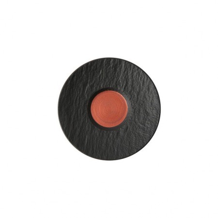 VILLEROY & BOCH - MANUFACTURE ROCK GLOW - COPPER - BLACK - ESPRESSO CUP SAUCER - 12 x 12 x 2 cm